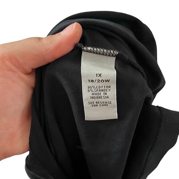 NWT Black Mock Neck Tank Top Plus Sz 1X / 18 / 20W Stretch Casual Layers - Picture 7 of 8